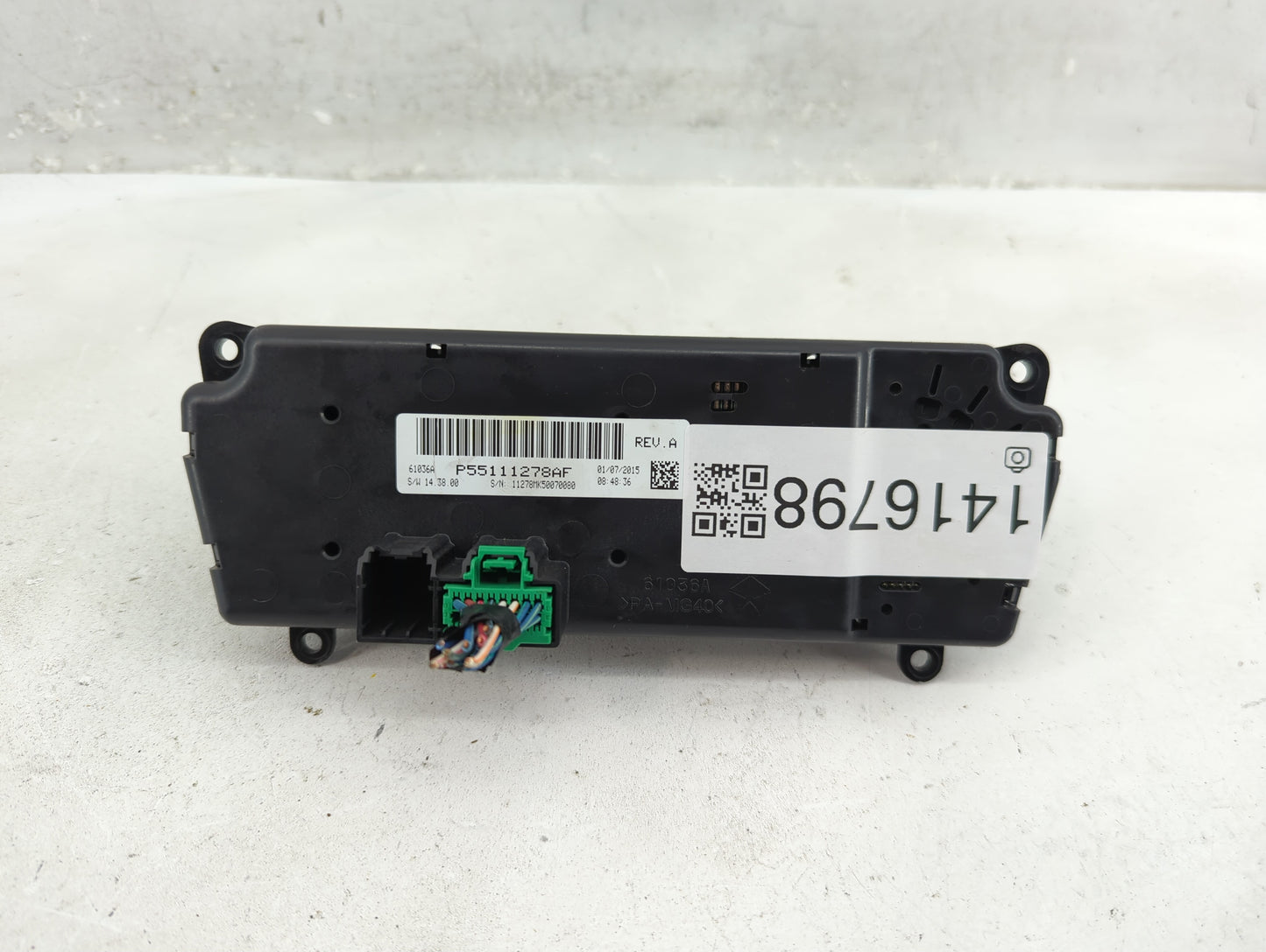 2011-2017 Jeep Patriot Climate Control Module Temperature AC/Heater Replacement P/N:P55111278AF Fits OEM Used Auto Parts - O
