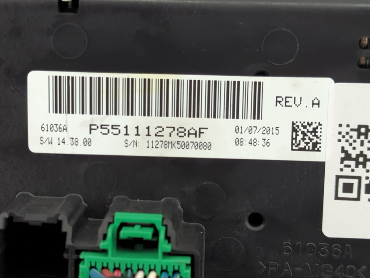 2011-2017 Jeep Patriot Climate Control Module Temperature AC/Heater Replacement P/N:P55111278AF Fits OEM Used Auto Parts - O