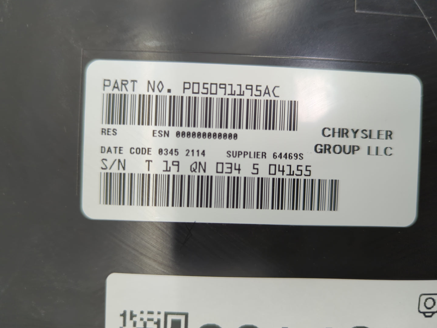 2015 Jeep Patriot Radio AM FM Cd Player Receiver Replacement P/N:P05091195AC SPNP05091195AC Fits OEM Used Auto Parts - Oemus