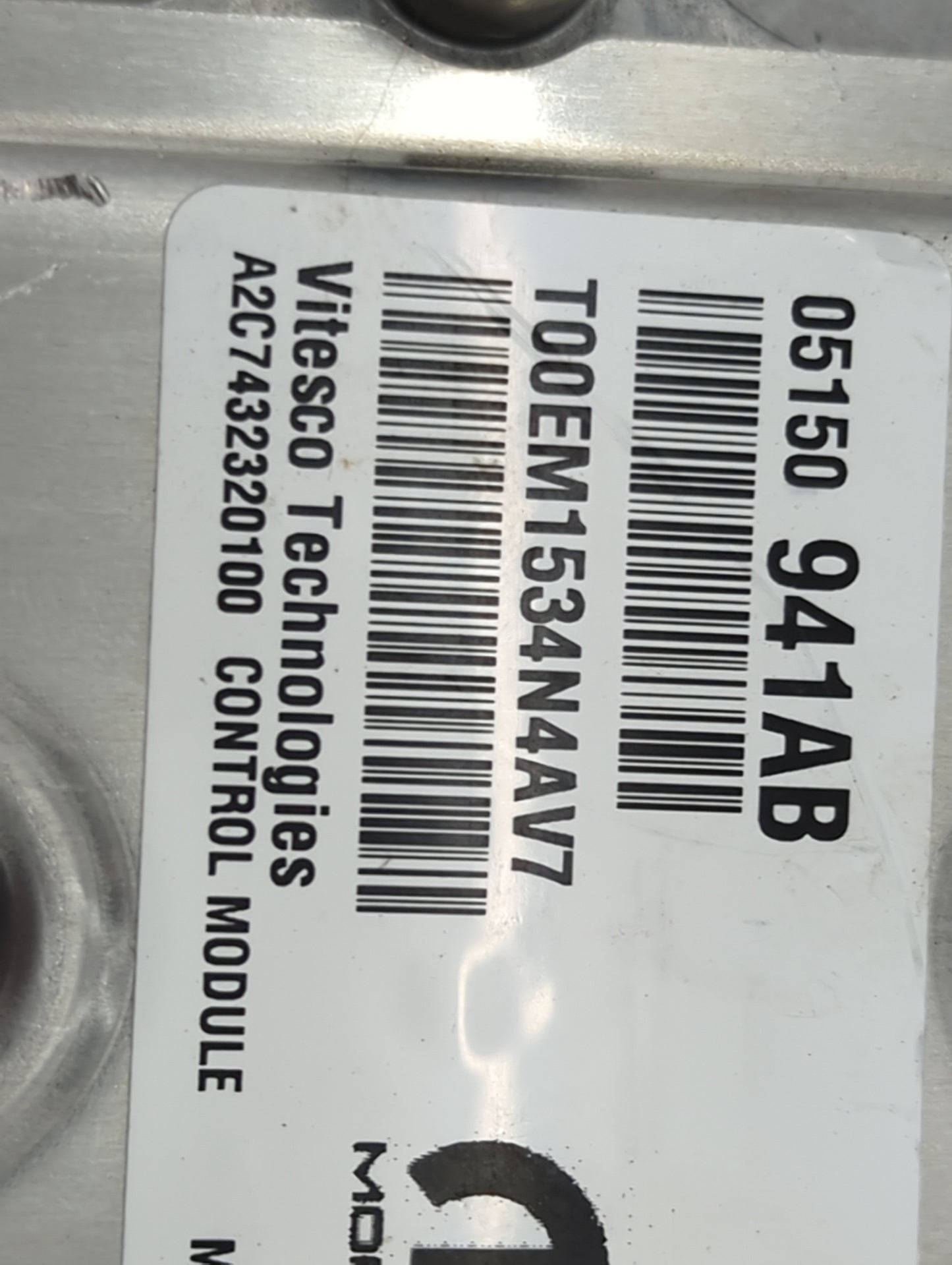 2013-2017 Jeep Patriot PCM Engine Control Computer ECU ECM PCU OEM P/N:05150941AB T00EM1534N4AV7 Fits OEM Used Auto Parts - 