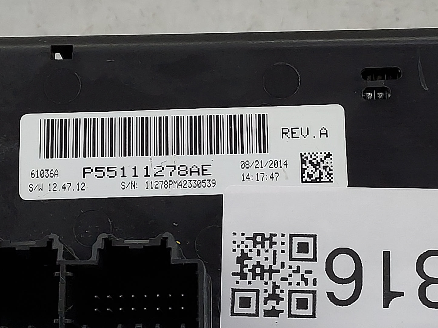 2011-2017 Jeep Patriot Climate Control Module Temperature AC/Heater Replacement P/N:P55111278AE Fits OEM Used Auto Parts - O