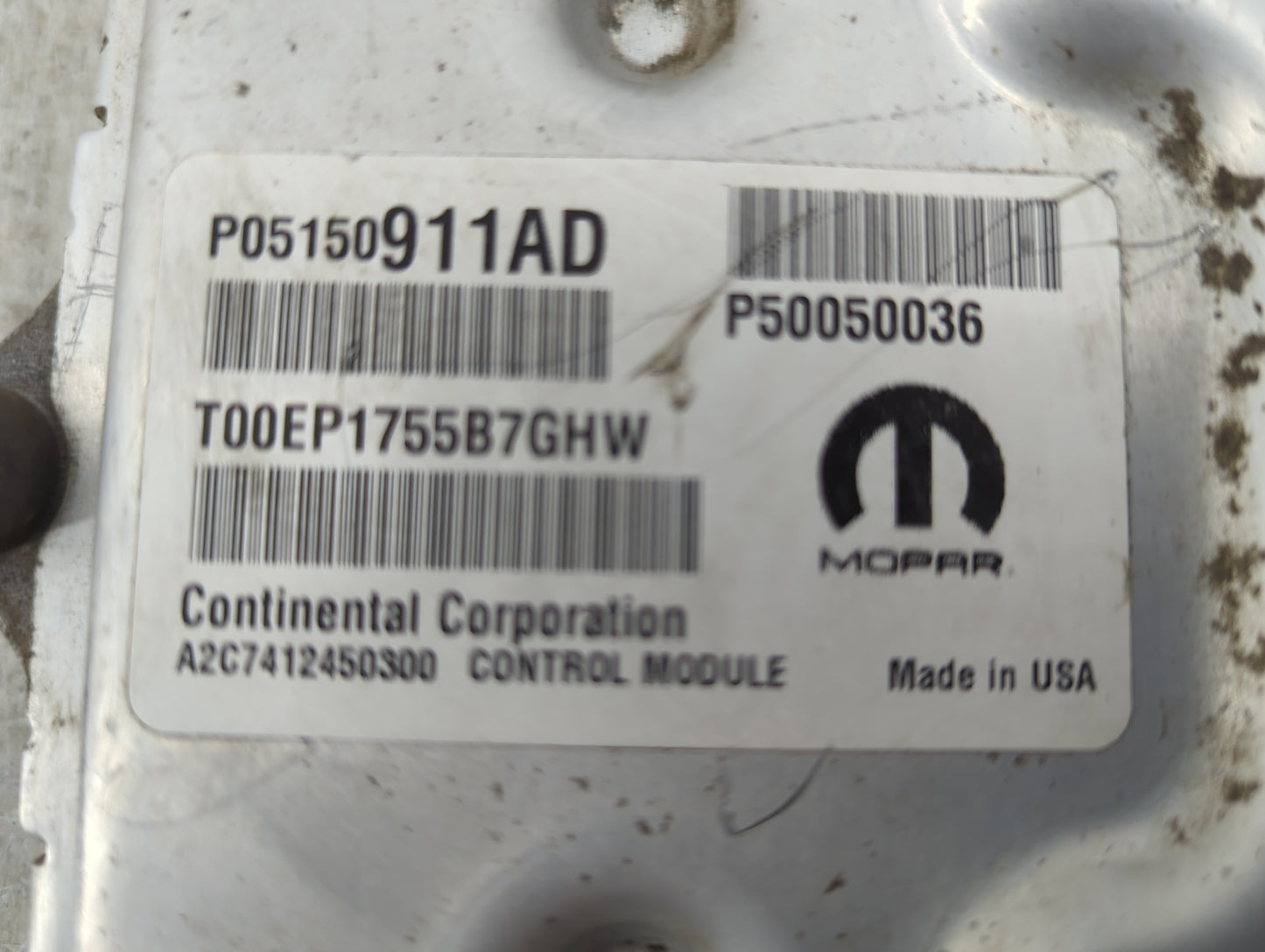 2015-2017 Jeep Renega PCM Engine Control Computer ECU ECM PCU OEM P/N:P05150911AD P50050036 Fits Fits 2015 2016 2017 OEM Use