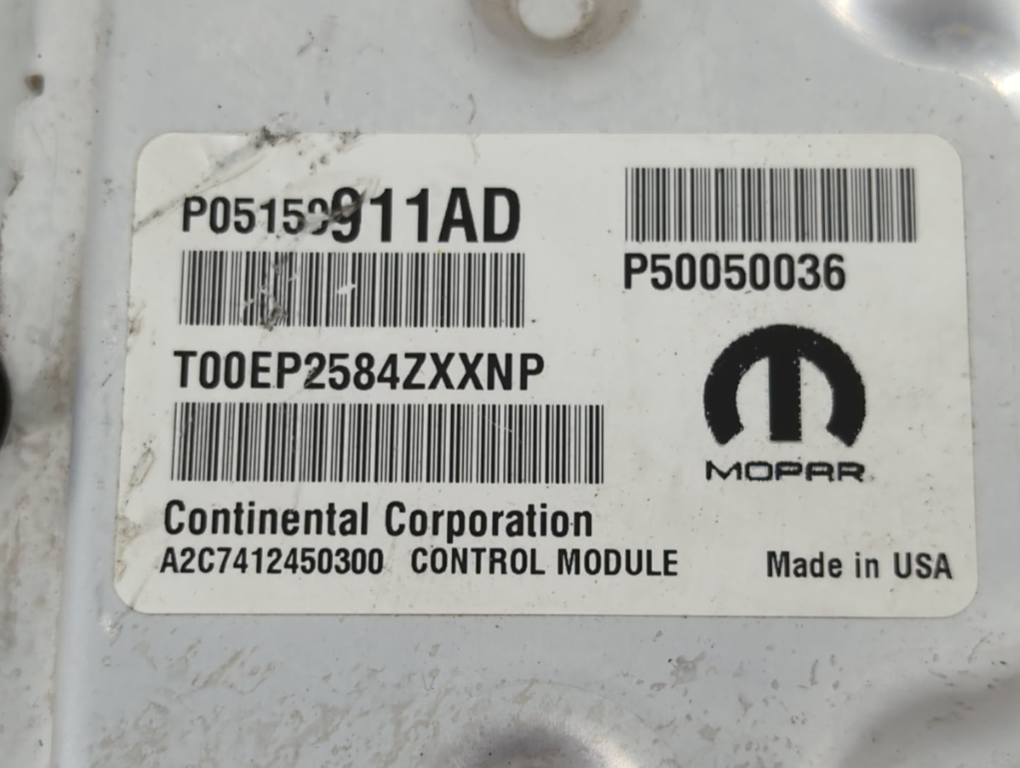2015-2017 Jeep Renegade PCM Engine Control Computer ECU ECM PCU OEM P/N:P05150911AD Fits Fits 2015 2016 2017 OEM Used Auto P