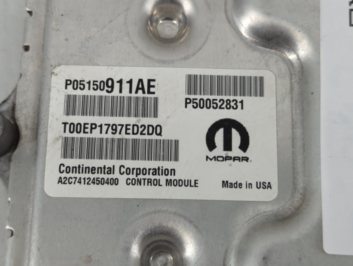 2015-2017 Jeep Renegade PCM Engine Control Computer ECU ECM PCU OEM P/N:P05150911AD Fits Fits 2015 2016 2017 OEM Used Auto P