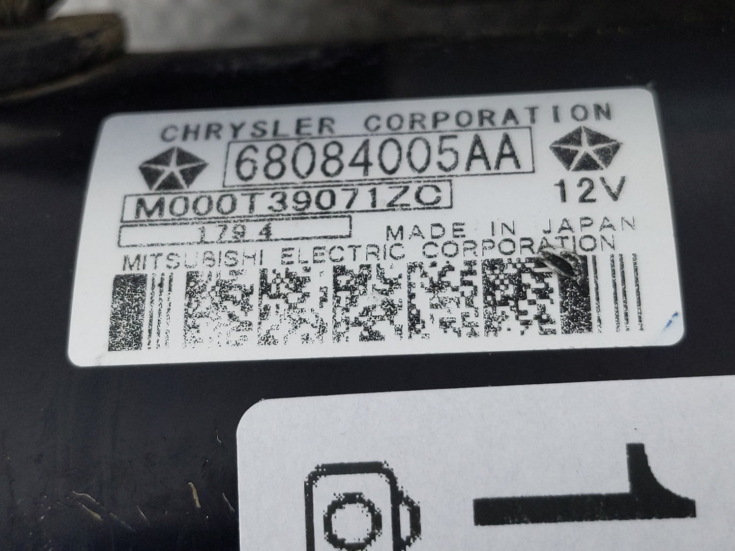 2015-2021 Jeep Renegade Car Starter Motor Solenoid OEM P/N:68084005AA Fits Fits 2014 2015 2016 2017 2018 2019 2020 2021 2022