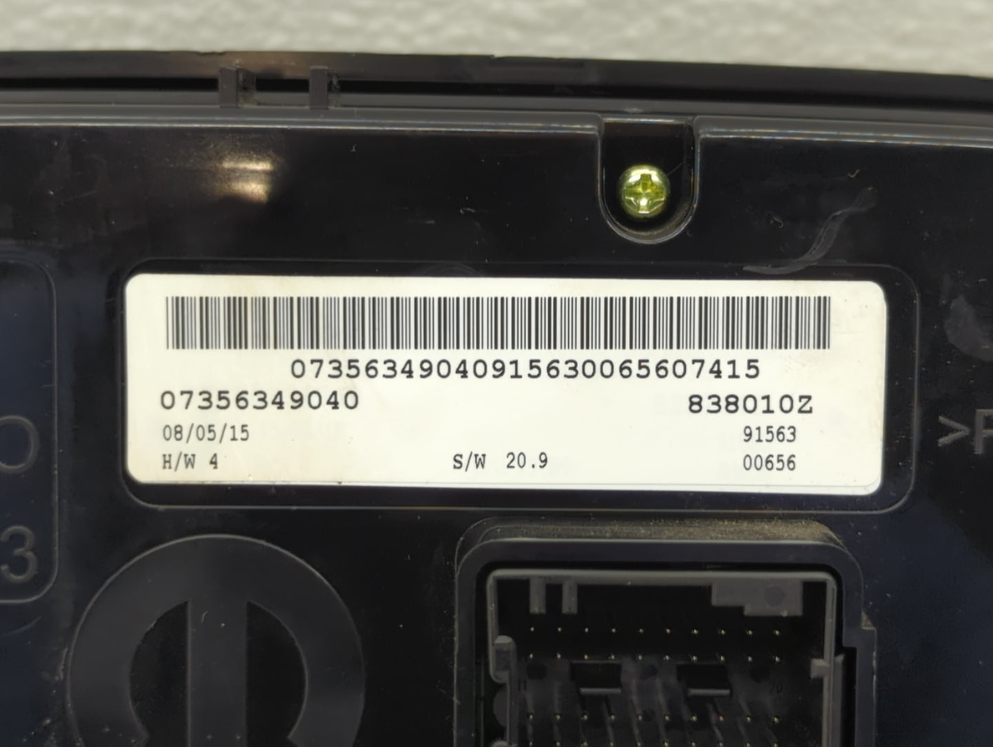 2015-2016 Jeep Renegade Climate Control Module Temperature AC/Heater Replacement P/N:838010Z 838744Z Fits Fits 2015 2016 OEM