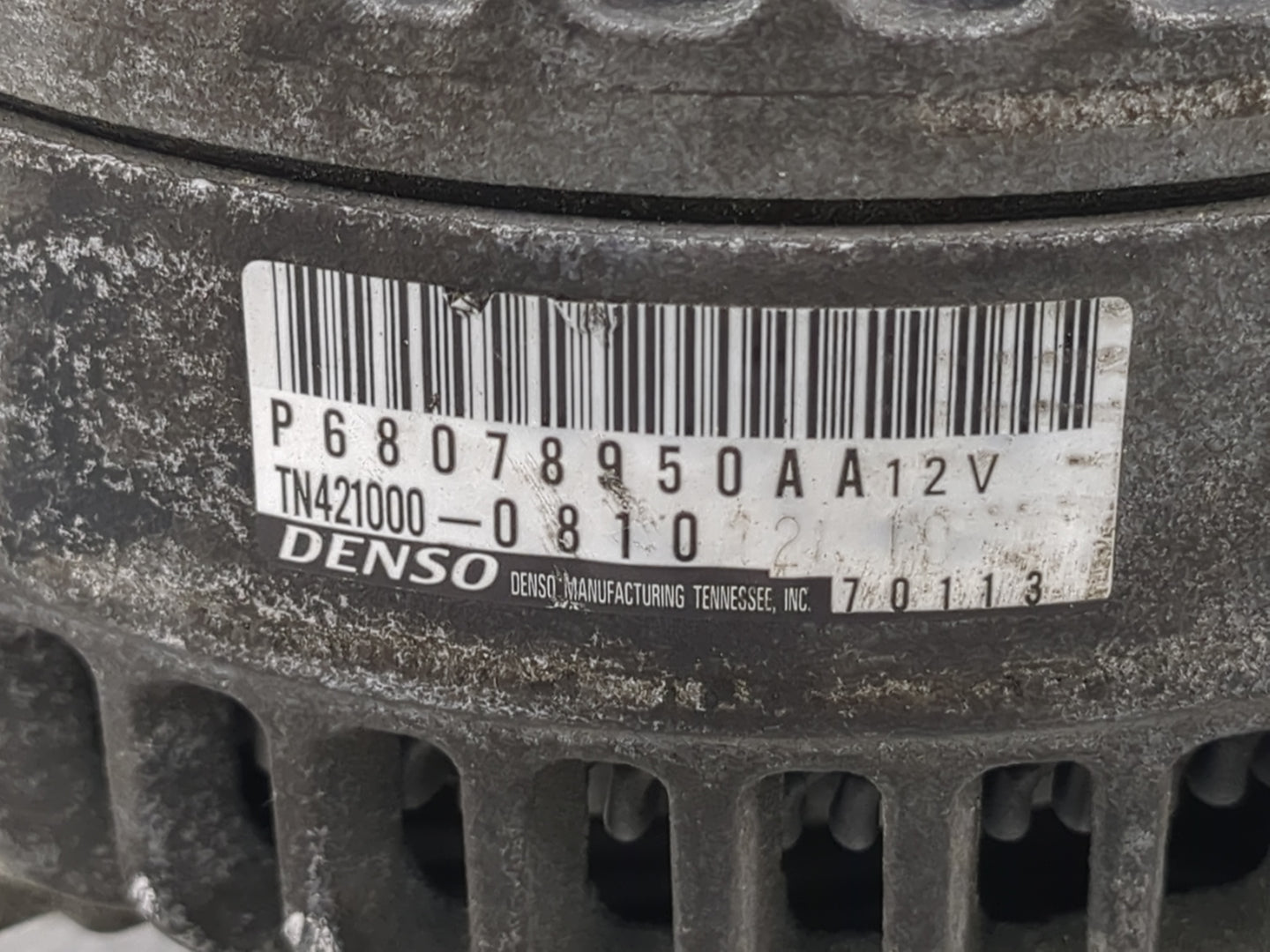 2012-2018 Jeep Wrangler Alternator Replacement Generator Charging Assembly Engine OEM P/N:P68078950AA TN421000-0810 Fits OEM