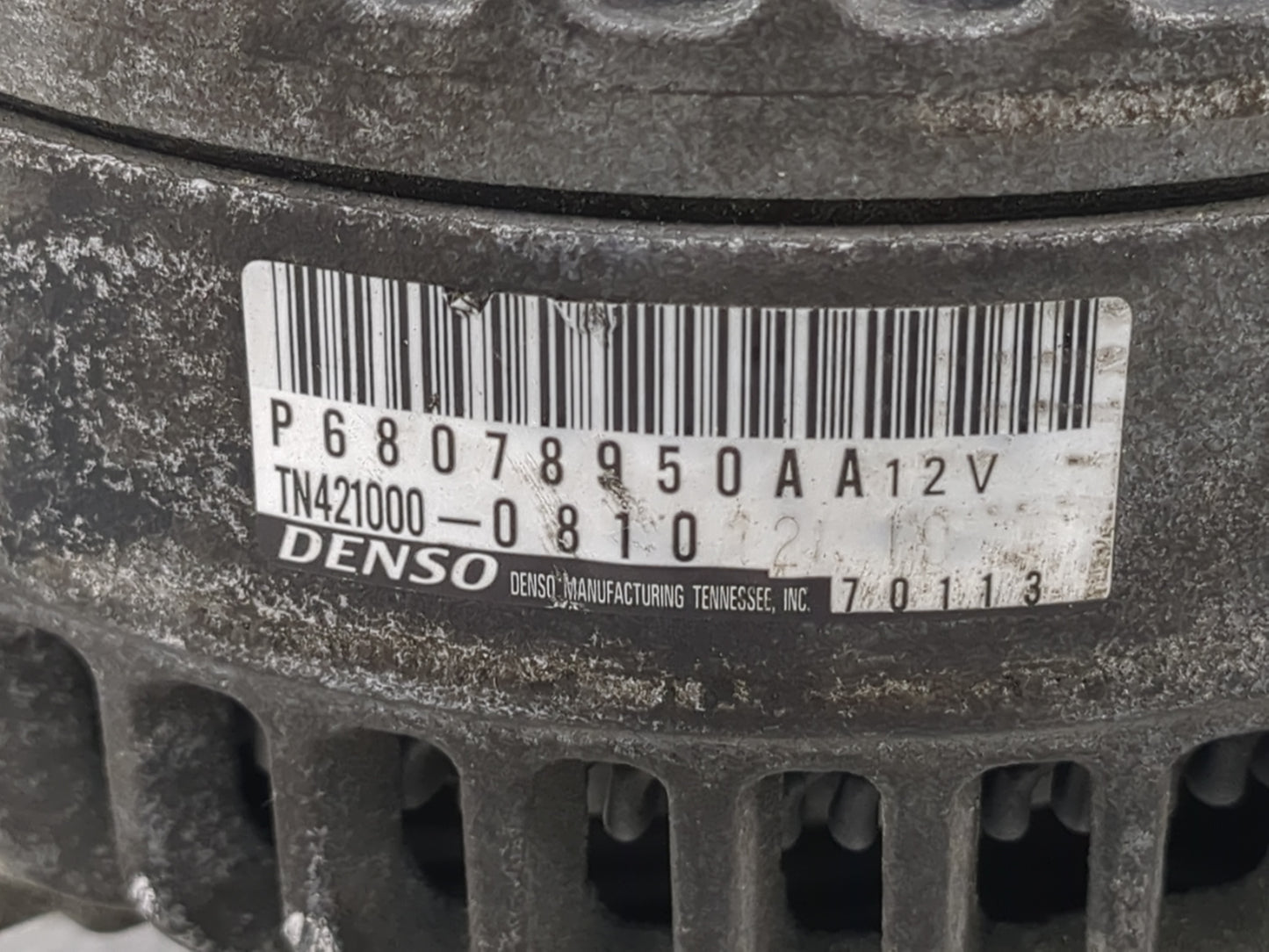 2012-2018 Jeep Wrangler Alternator Replacement Generator Charging Assembly Engine OEM P/N:P68078950AA TN421000-0810 Fits OEM