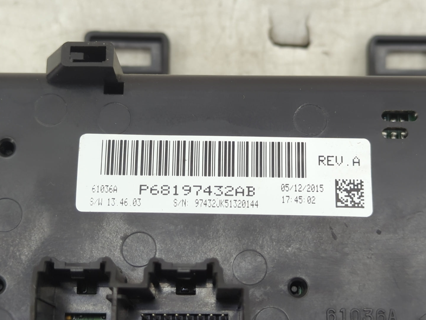 2014-2018 Jeep Wrangler Climate Control Module Temperature AC/Heater Replacement P/N:P68197432AB Fits OEM Used Auto Parts - 