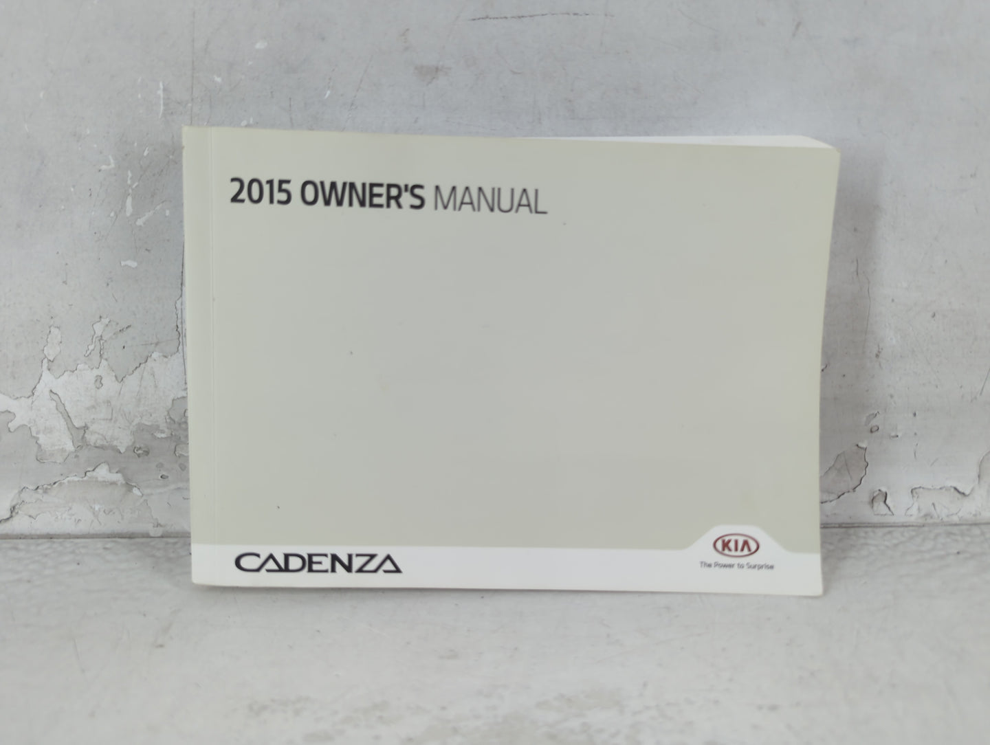 2015 Kia Cadenza Owners Manual Book Guide P/N:F3RO-EU47D OEM Used Auto Parts - Oemusedautoparts1.com