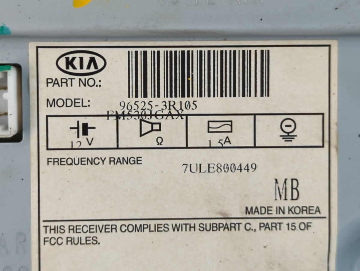 2014-2016 Kia Cadenza Information Radio Display Screen 1072303 - Oemusedautoparts1.com