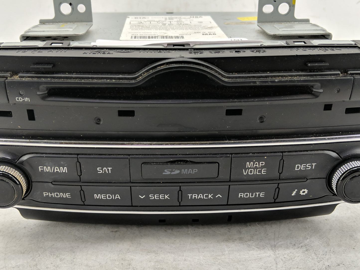 2014-2015 Kia Cadenza Radio AM FM Cd Player Receiver Replacement P/N:96560-3R116 Fits Fits 2014 2015 OEM Used Auto Parts - O