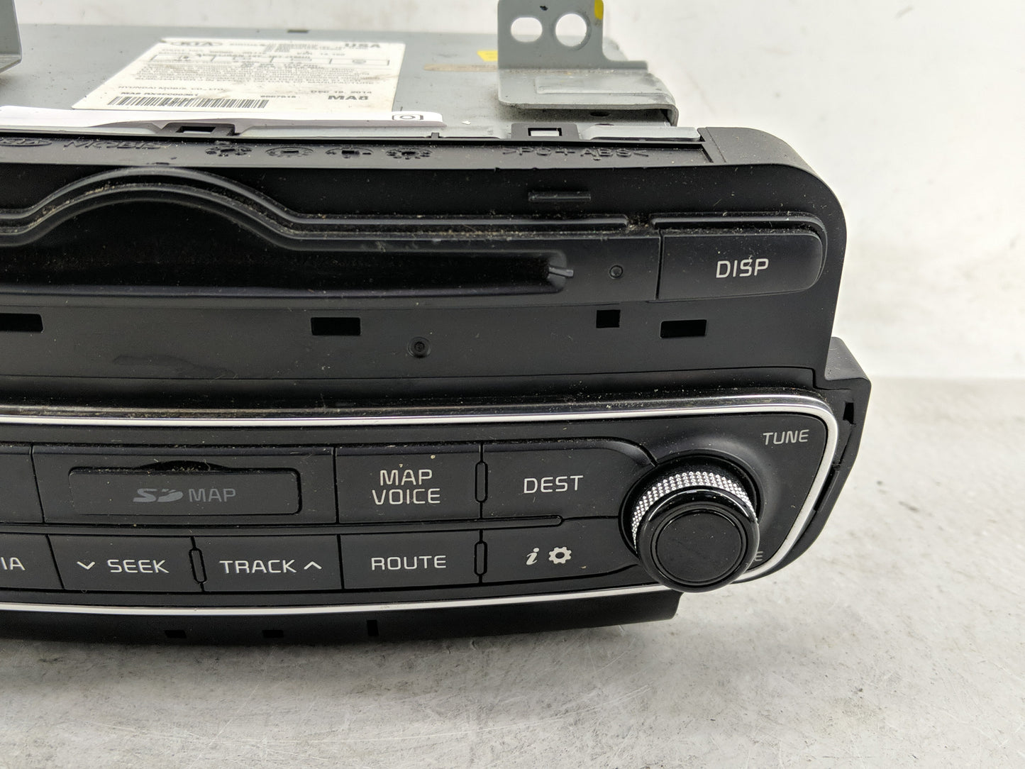 2014-2015 Kia Cadenza Radio AM FM Cd Player Receiver Replacement P/N:96560-3R116 Fits Fits 2014 2015 OEM Used Auto Parts - O