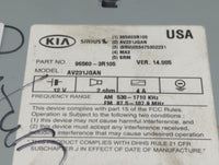 2014-2015 Kia Cadenza Radio AM FM Cd Player Receiver Replacement P/N:96560-3R105 96560-3R116 Fits Fits 2014 2015 OEM Used Au