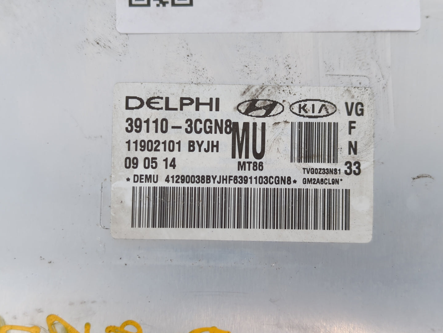 2014-2016 Kia Cadenza PCM Engine Control Computer ECU ECM PCU OEM P/N:39110-3CGN8 39111-3CGN1 Fits Fits 2014 2015 2016 OEM U