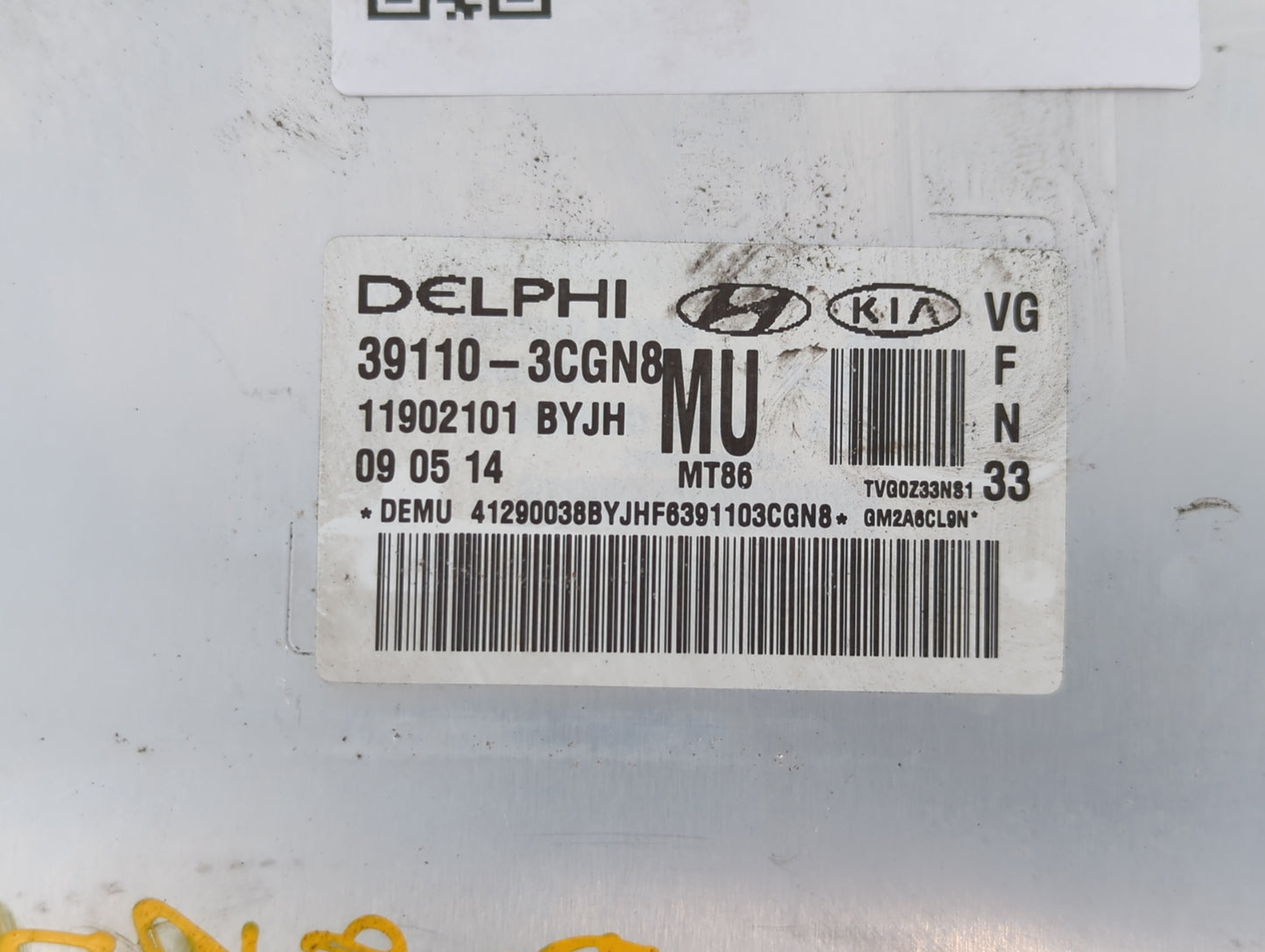 2014-2016 Kia Cadenza PCM Engine Control Computer ECU ECM PCU OEM P/N:39110-3CGN8 39111-3CGN1 Fits Fits 2014 2015 2016 OEM U