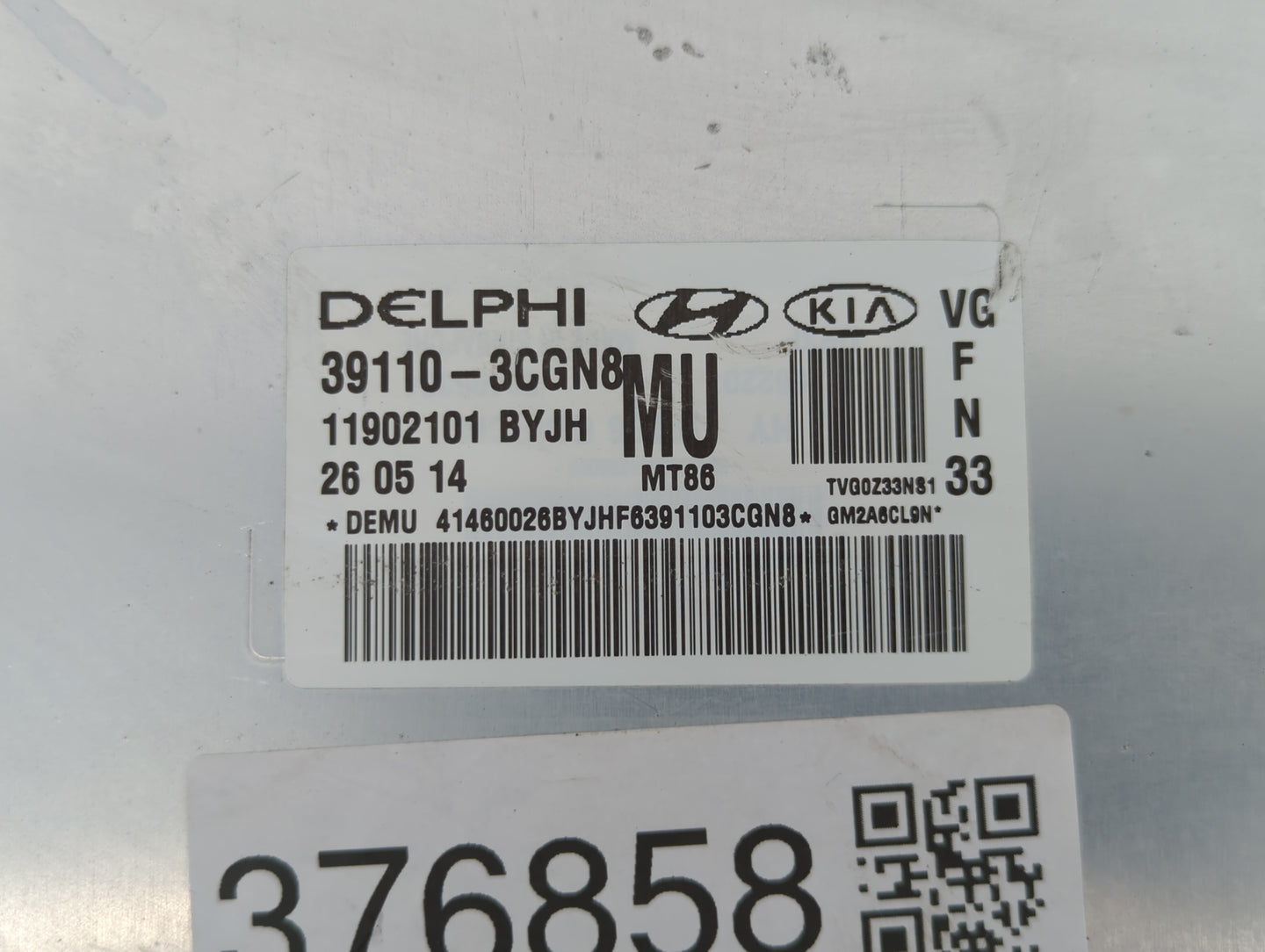 2014-2016 Kia Cadenza PCM Engine Control Computer ECU ECM PCU OEM P/N:39110-3CGN8 39111-3CGN1 Fits Fits 2014 2015 2016 OEM U