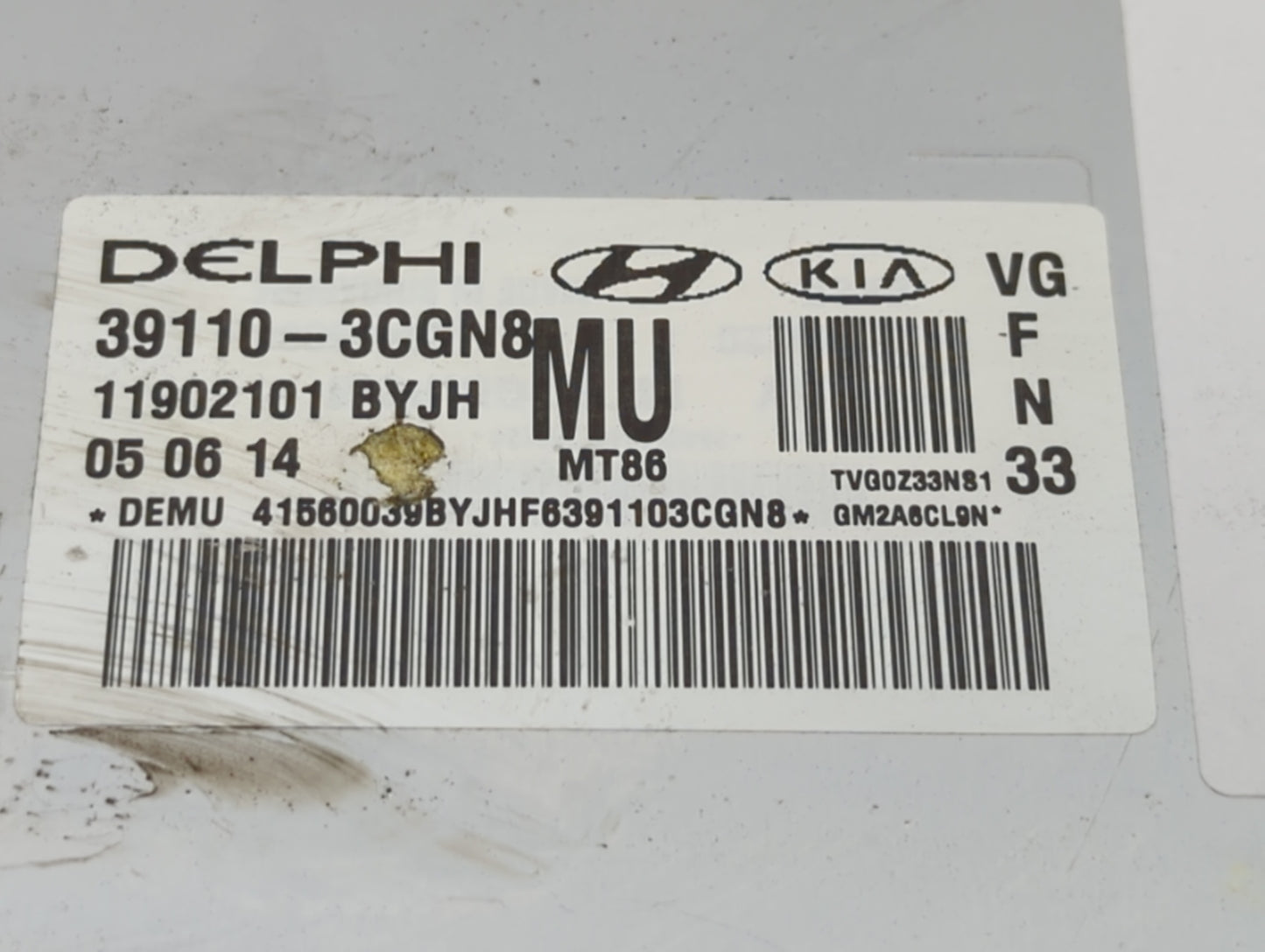 2014-2016 Kia Cadenza PCM Engine Control Computer ECU ECM PCU OEM P/N:39110-3CGN8 39111-3CGN1 Fits Fits 2014 2015 2016 OEM U