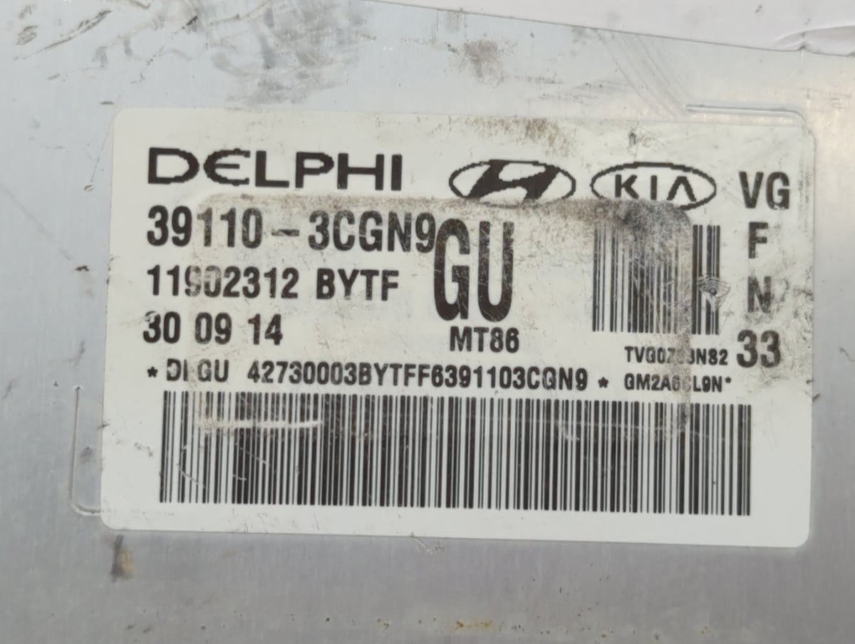2014-2016 Kia Cadenza PCM Engine Control Computer ECU ECM PCU OEM P/N:39110-3CGN9 39110-3CGN8, 39111-3CGN1 Fits 2014 2015 20