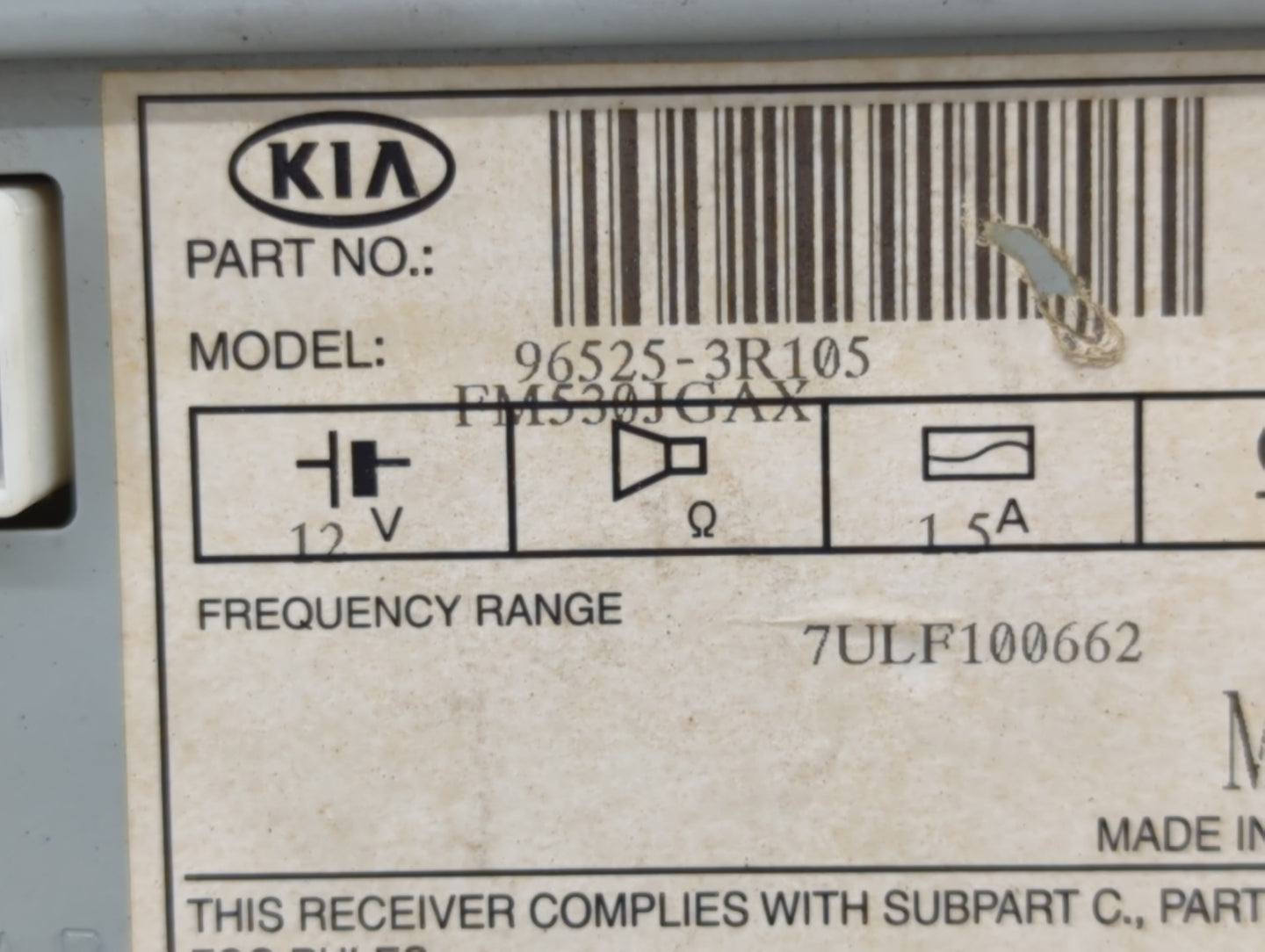 2014-2016 Kia Cadenza Information Display Screen - Oemusedautoparts1.com