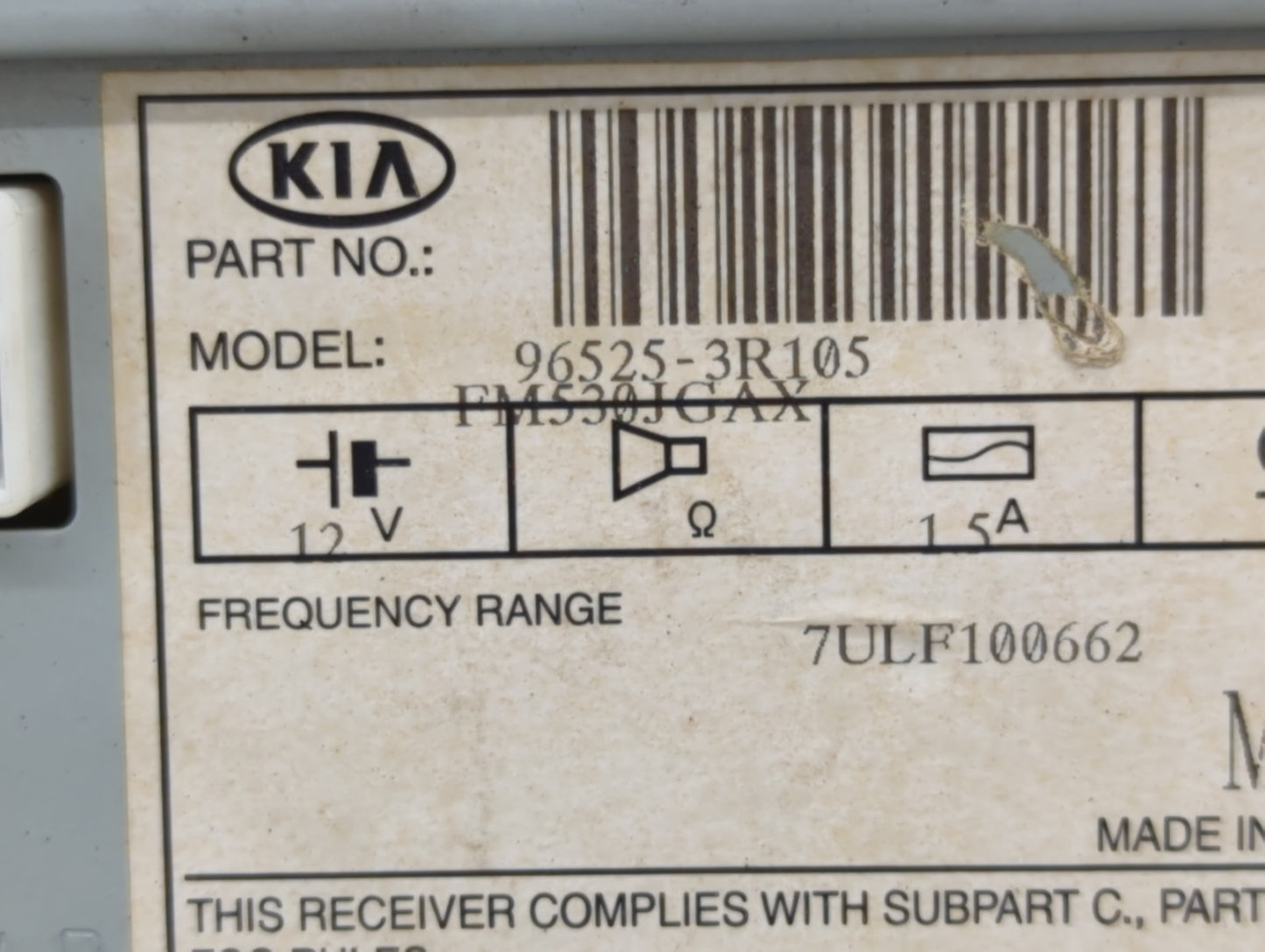 2014-2016 Kia Cadenza Information Display Screen - Oemusedautoparts1.com