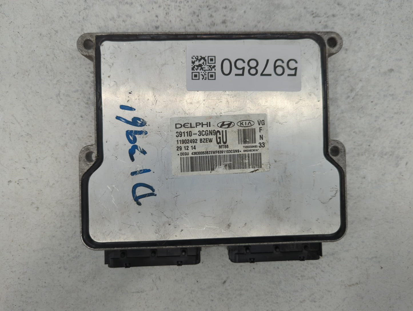 2014-2016 Kia Cadenza PCM Engine Control Computer ECU ECM PCU OEM P/N:39110-3CGN9 Fits Fits 2014 2015 2016 OEM Used Auto Par