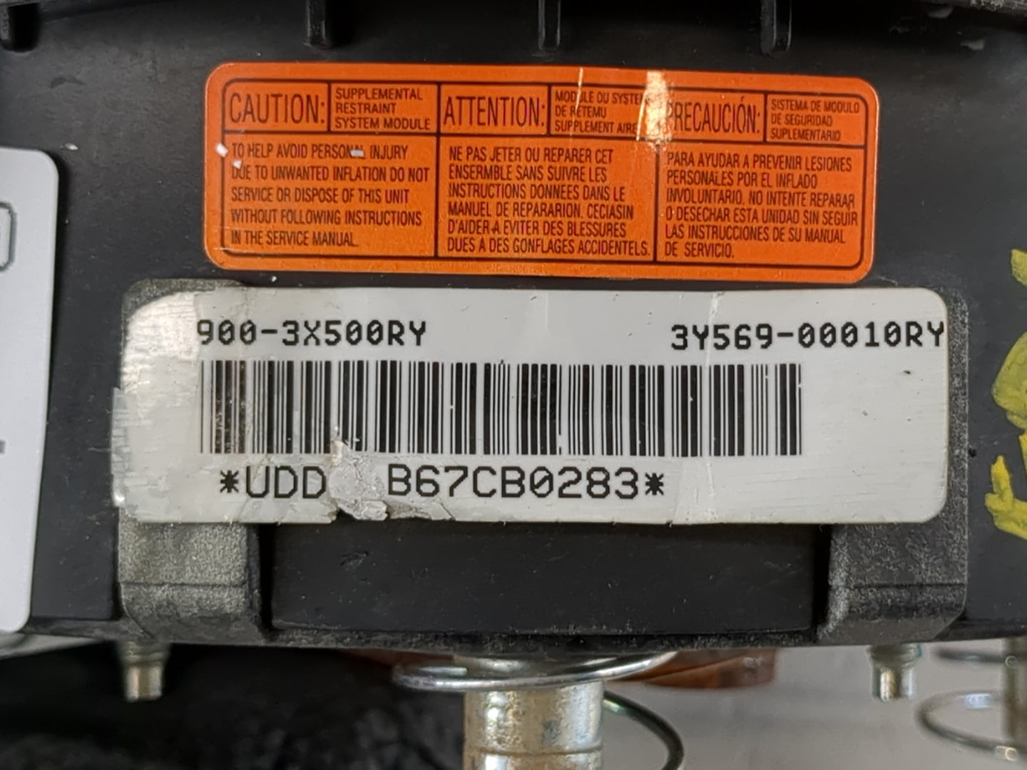 2014-2016 Kia Forte Air Bag Driver Left Steering Wheel Mounted P/N:3Y569-00010RY Fits Fits 2014 2015 2016 OEM Used Auto Part