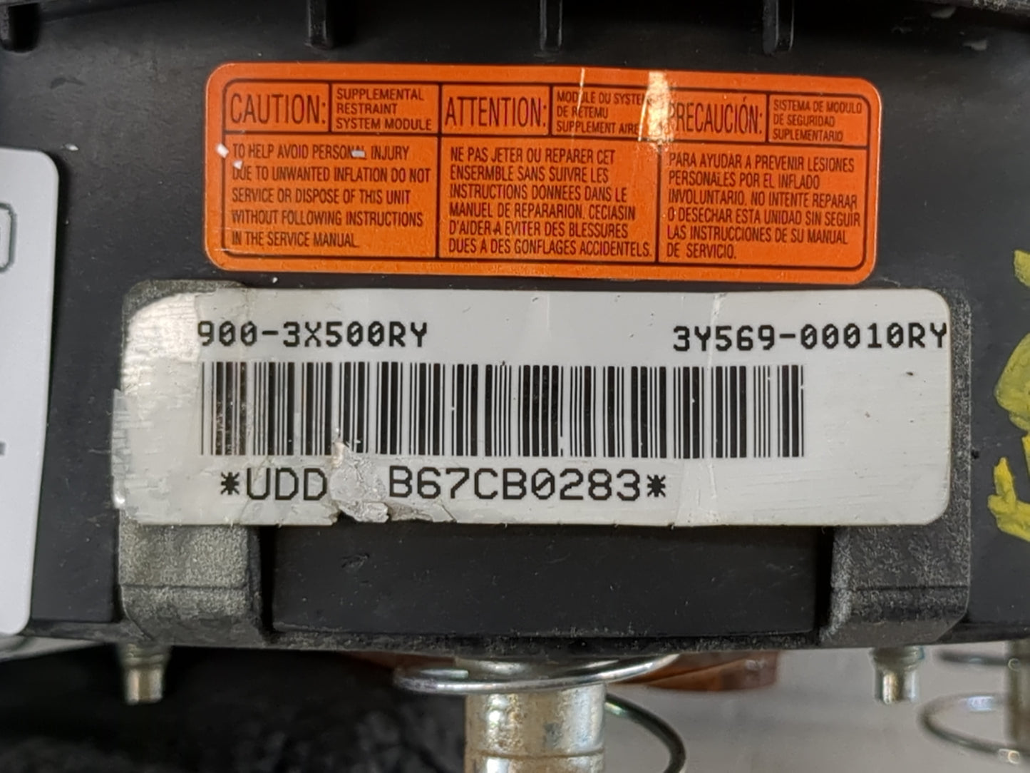 2014-2016 Kia Forte Air Bag Driver Left Steering Wheel Mounted P/N:3Y569-00010RY Fits Fits 2014 2015 2016 OEM Used Auto Part