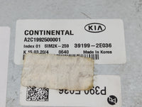 2015 Kia Forte PCM Engine Control Computer ECU ECM PCU OEM P/N:39199-2E036 Fits OEM Used Auto Parts - Oemusedautoparts1.com