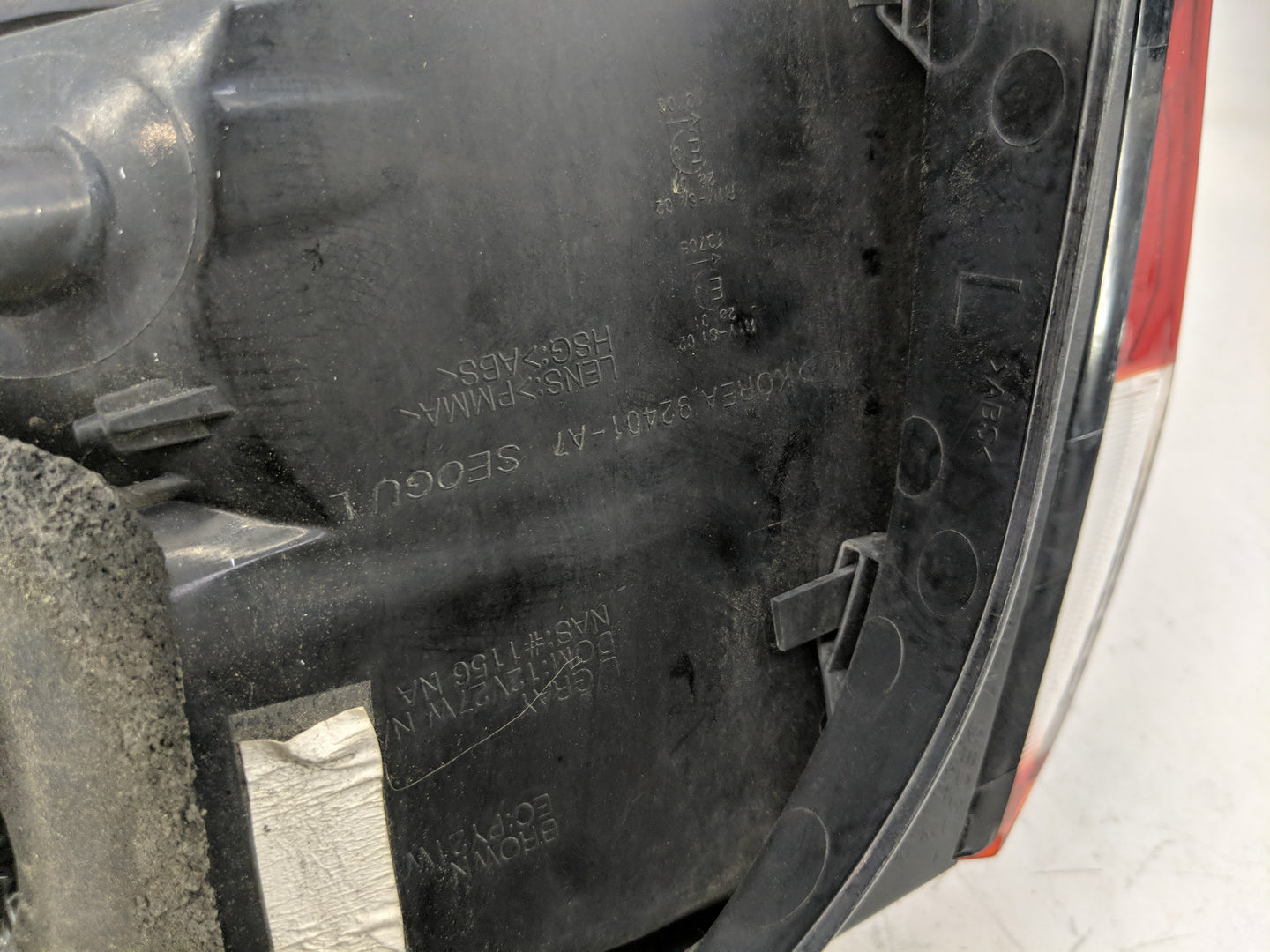 2014-2016 Kia Forte Tail Light Assembly Driver Left OEM Fits Fits 2014 2015 2016 OEM Used Auto Parts - Oemusedautoparts1.com
