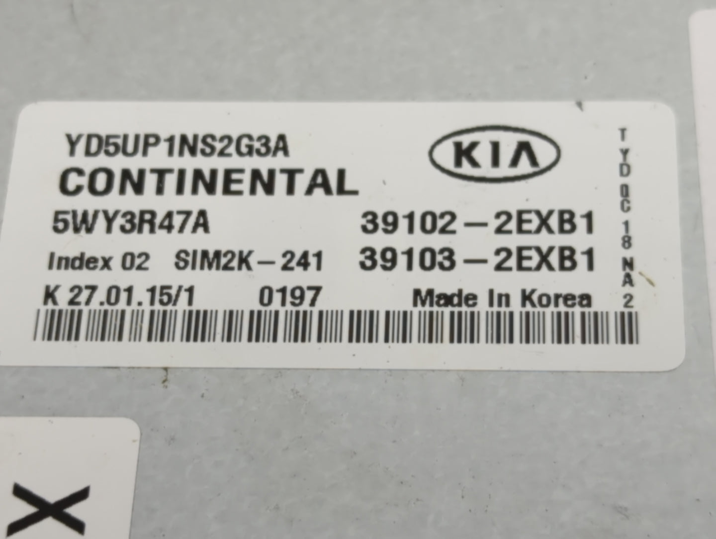 2017-2018 Kia Forte PCM Engine Control Computer ECU ECM PCU OEM P/N:39103-2EXB1 39102-2EXB1 Fits Fits 2017 2018 OEM Used Aut