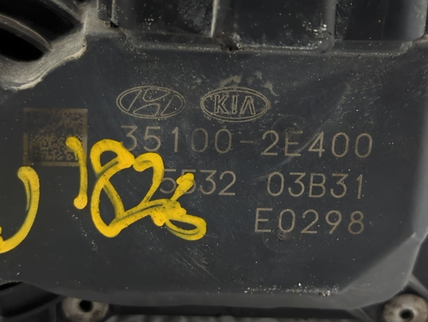 2014-2016 Kia Forte Throttle Body P/N:35100-2E400 35100-2E000 Fits Fits 2012 2013 2014 2015 2016 2018 2019 OEM Used Auto Par