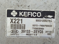 2015 Kia Forte PCM Engine Control Computer ECU ECM PCU OEM P/N:39133-2EYC6 Fits OEM Used Auto Parts - Oemusedautoparts1.com