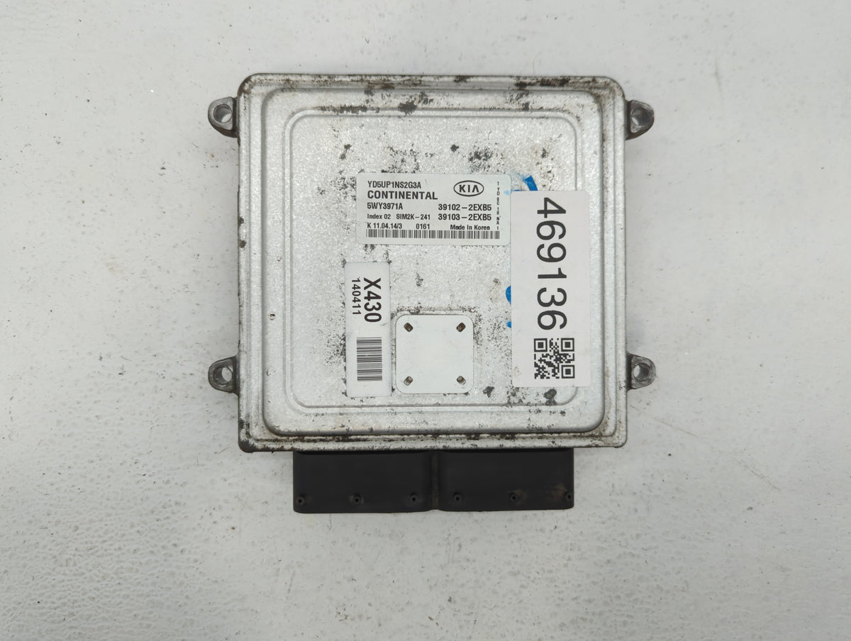 2015 Kia Forte PCM Engine Control Computer ECU ECM PCU OEM P/N:39101-2EXB5 OEM Used Auto Parts - Oemusedautoparts1.com