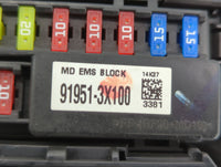 2014-2016 Kia Forte Fusebox Fuse Box Panel Relay Module P/N:91209-A7192 91951-3X100 Fits Fits 2014 2015 2016 OEM Used Auto P