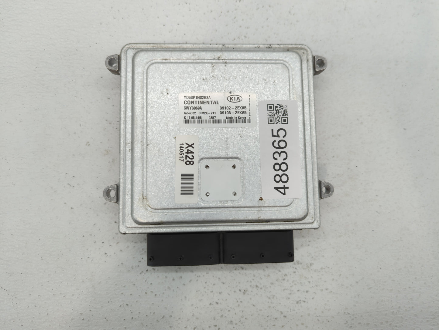 2015 Kia Forte PCM Engine Control Computer ECU ECM PCU OEM P/N:39103-2EXA5 39102-2EXA5, 39103-2EXA1, 39102-2EXA1 Fits OEM Us