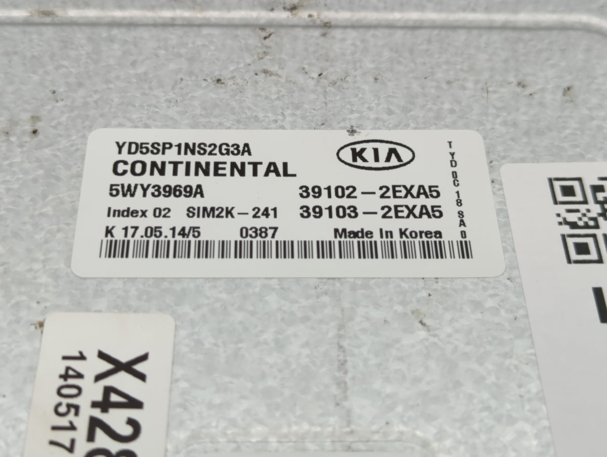 2015 Kia Forte PCM Engine Control Computer ECU ECM PCU OEM P/N:39103-2EXA5 39102-2EXA5, 39103-2EXA1, 39102-2EXA1 OEM Used Au