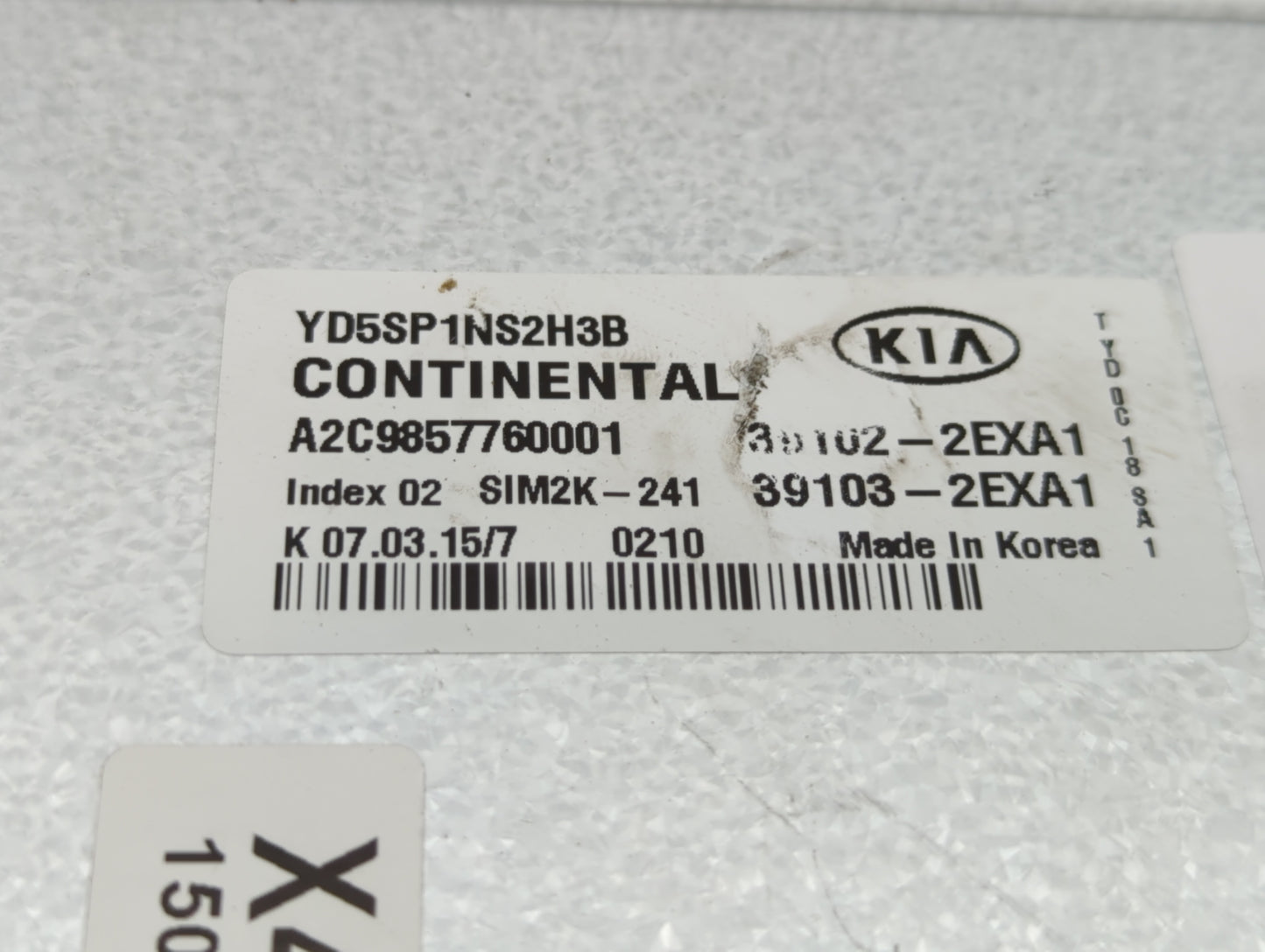 2015 Kia Forte PCM Engine Control Computer ECU ECM PCU OEM P/N:39103-2EXA1 39102-2EXA1, 39103-2EXA5, 39102-2EXA5 Fits OEM Us