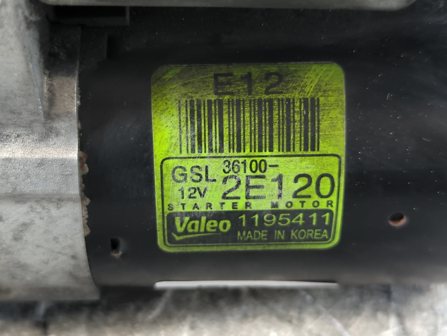 2014-2016 Kia Forte Car Starter Motor Solenoid OEM P/N:1195411 36100-2E120 Fits Fits 2012 2013 2014 2015 2016 OEM Used Auto 