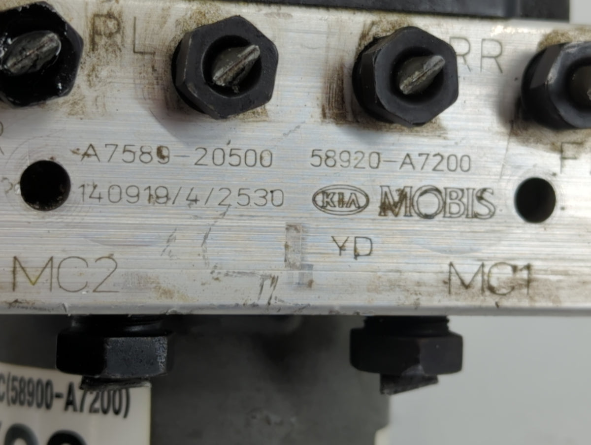 2014-2016 Kia Forte Anti-Lock Brake ABS Pump Module Actuator OEM P/N:A7589-20500 Fits Fits 2014 2015 2016 OEM Used Auto Part