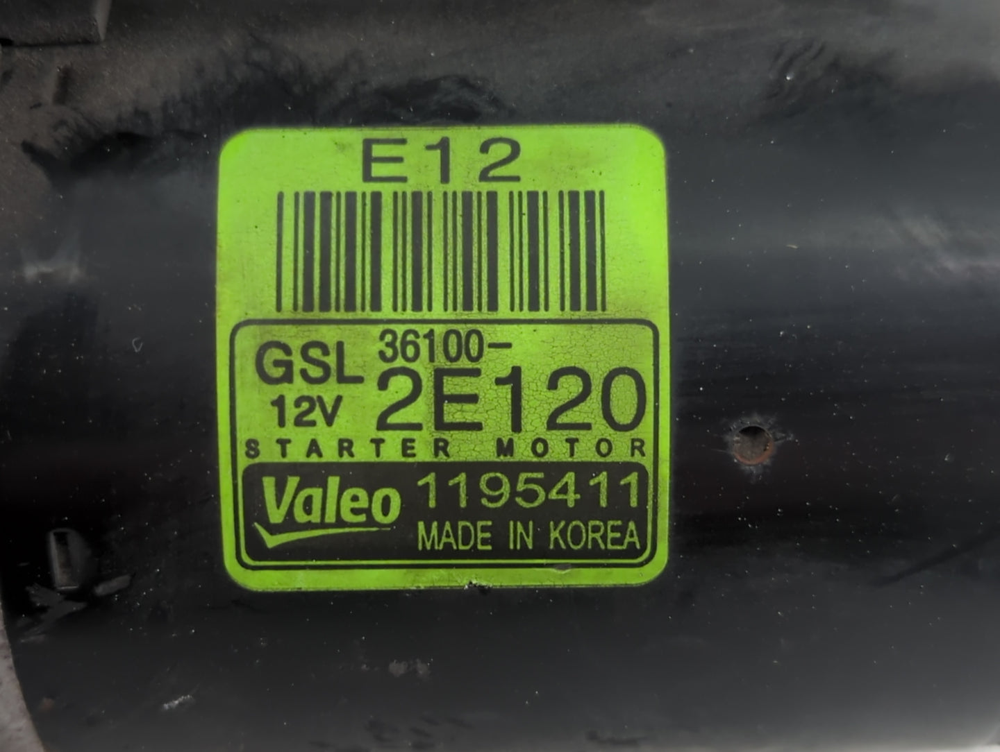2014-2016 Kia Forte Car Starter Motor Solenoid OEM P/N:1195411 36100-2E120 Fits Fits 2012 2013 2014 2015 2016 OEM Used Auto 