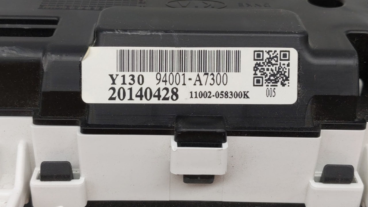 2015 Kia Forte Instrument Cluster Speedometer Gauges P/N:94001-A7300 Fits Fits 2014 2016 OEM Used Auto Parts - Oemusedautopa