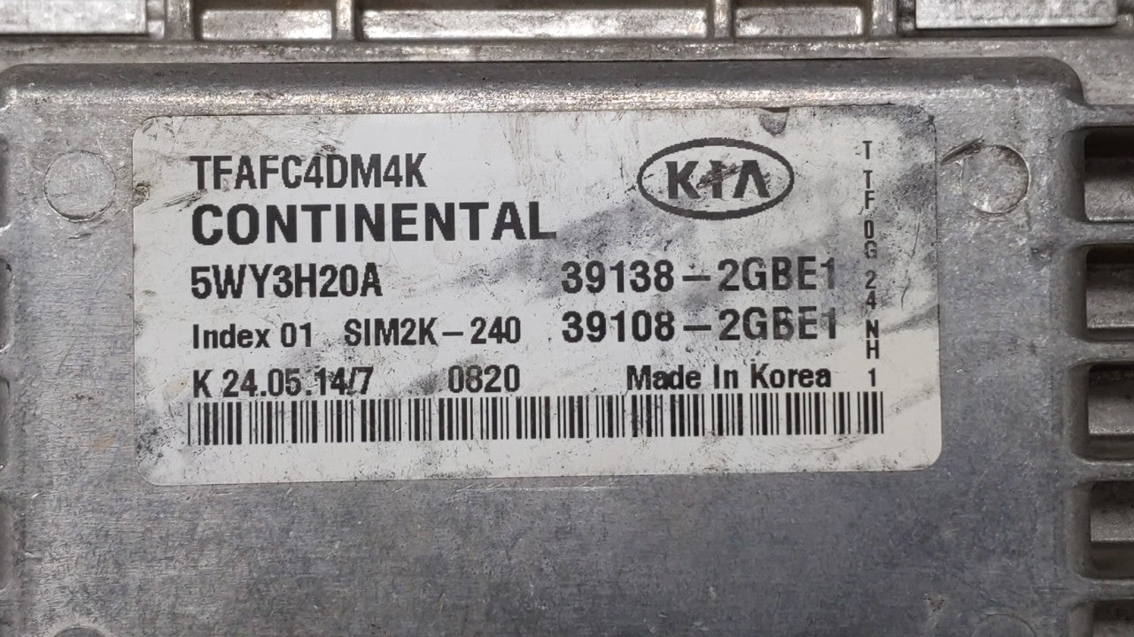 2014-2015 Kia Optima PCM Engine Control Computer ECU ECM PCU OEM P/N:39108-2GBE1 39138-2GBE1, 391082GBE1 Fits Fits 2014 2015