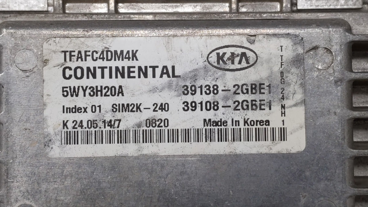 2014-2015 Kia Optima PCM Engine Control Computer ECU ECM PCU OEM P/N:39108-2GBE1 39138-2GBE1, 391082GBE1 Fits 2014 2015 OEM 
