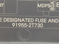 2014-2015 Kia Optima Fusebox Fuse Box Panel Relay Module P/N:91955-2T730 VS912504C700QA Fits Fits 2014 2015 OEM Used Auto Pa