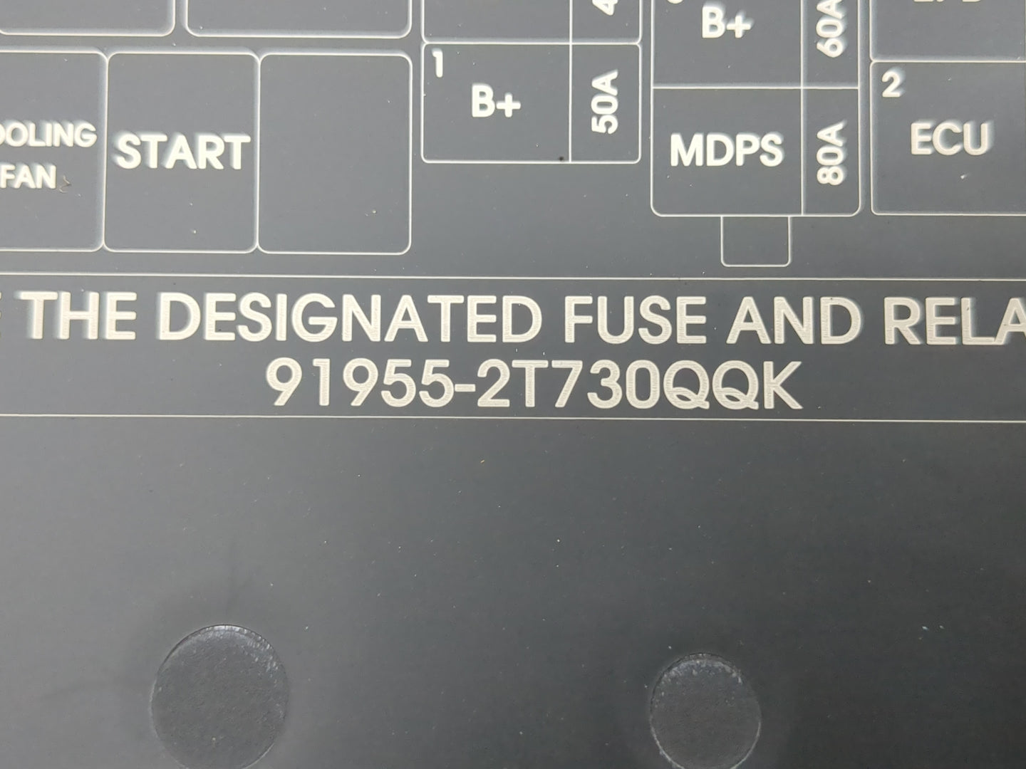 2014-2015 Kia Optima Fusebox Fuse Box Panel Relay Module P/N:91955-2T730QQK Fits Fits 2014 2015 OEM Used Auto Parts - Oemuse