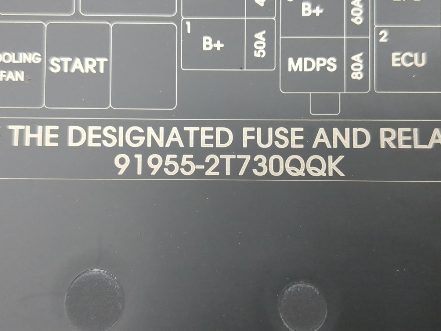 2014-2015 Kia Optima Fusebox Fuse Box Panel Relay Module P/N:91955-2T730QQK Fits Fits 2014 2015 OEM Used Auto Parts - Oemuse