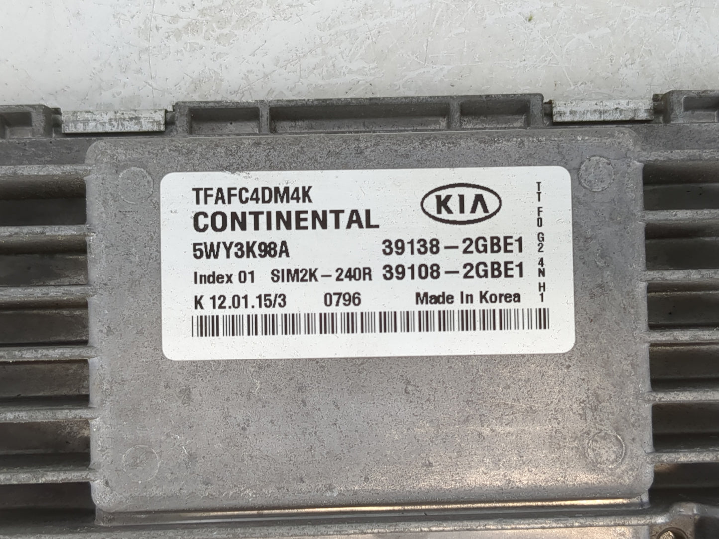 2014-2015 Kia Optima PCM Engine Control Computer ECU ECM PCU OEM P/N:39108-2GBE1 39138-2GBE1 Fits Fits 2014 2015 OEM Used Au
