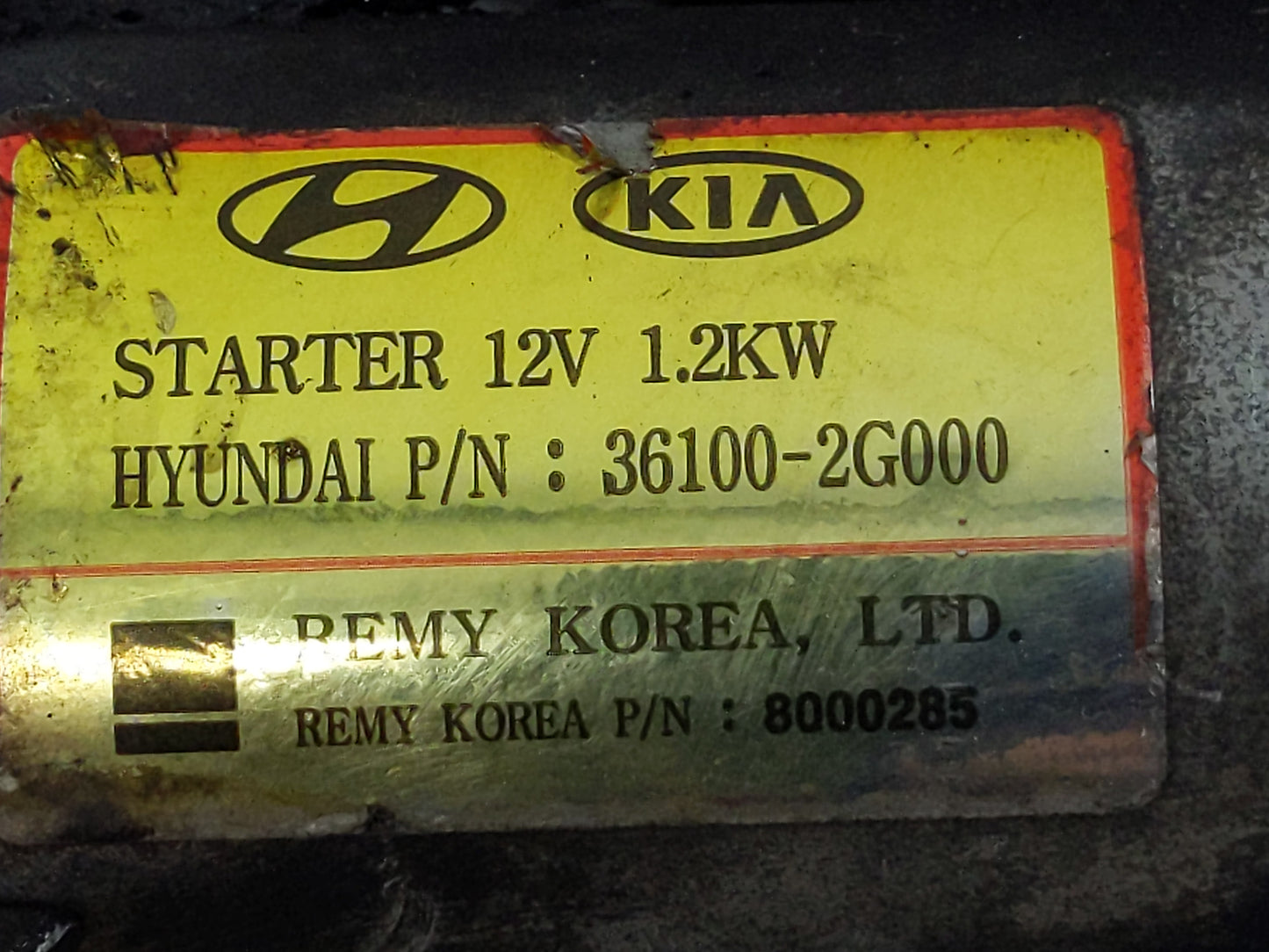 2008-2015 Kia Optima Car Starter Motor Solenoid OEM P/N:36100-2G000 Fits Fits 2008 2009 2010 2011 2012 2013 2014 2015 2016 O