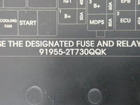 2014-2015 Kia Optima Fusebox Fuse Box Panel Relay Module P/N:91955-2T730QQK 91259-2T010 Fits Fits 2014 2015 OEM Used Auto Pa